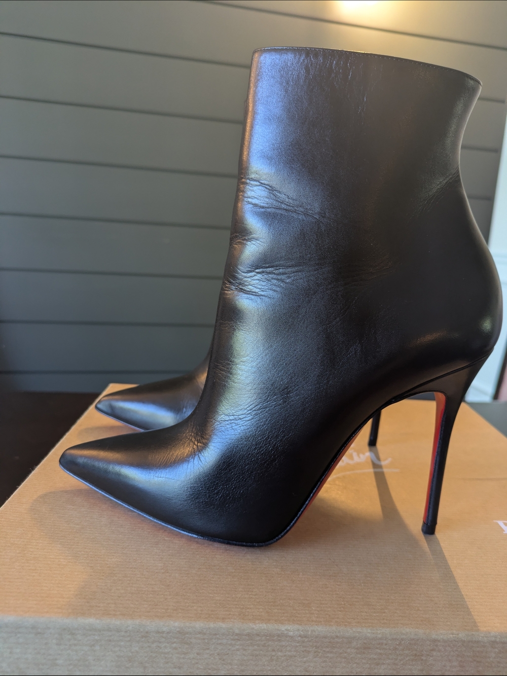 Christian Louboutin Black Leather So Kate Booty 100mm Size 37
